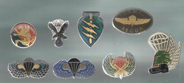 PINS PIN'S MILITAIRE ARMEE 504 USA PARA LEGION RANGERS USMC RECON AIGLE COSTARD BLASON PARACHUTISME  LOT 8 PINS - Militaria