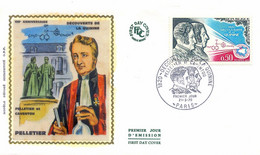 Enveloppe 1er Jour 150e Anniversaire De La Découverte De La Quinine, Pelletier Et Caventou 1970 (YT 1633) - 1970-1979
