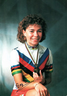 Fiche Cyclisme Avec Palmares - Elisabeth Chevanne-Brunel, Championne Du Monde Junior 1993 - Carte Dédicacée - Sports