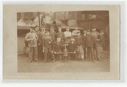 Carte Photo Autriche Austria Usine Métallurgie Avec Groupe Ouvrier  A Identifier - A Identificar