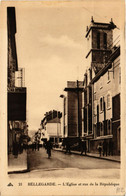 CPA AK BELLEGARDE L' Église Et Rue De La Republique (382940) - Bellegarde-sur-Valserine