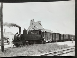 Photo Originale De J.BAZIN :Réseau Breton : Train Vapeur Marchandises Et Voyageurs En Gare De CROZON En 1965 - Treinen