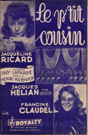 Partitions Musicales Anciennes "Le P'tit Cousin " 21/11/21 >  "Jacqueline Richard - Zang (solo)