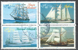 France 1999 Sailing Ships - Mi.3410-13 - Block Of 4 - Used - Oblitéré - Used Stamps