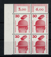 Berlin Michel Nummer 406 Postfrisch 4er Block Bogenecke Oben Links - Autres & Non Classés