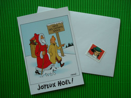 Postkaart++kuifje++ Met Postfrisse Zelfklevende Postzegel** - Philabédés (fumetti)