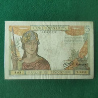 INDOCINA 5 PIASTRES 1946 - Indochina