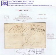 Ireland Antrim 1840 Letter Galgorm To Glasgow Unframed "No1" Of Gracehill, BALLYMENA/PENNY POST And PAID AT/BALLYMENA - Vorphilatelie