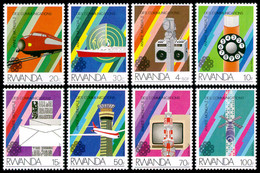 Rwanda, 1984, World Communication Year, ITU, United Nations, MNH, Michel 1259-1266A - Autres & Non Classés