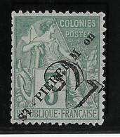 St Pierre Et Miquelon N°49f - Variété Sans Trait Entre "M" Et "ON" - Neuf * Avec Charnière - 1 Dent B/TB Sinon TB - Nuevos