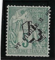 St Pierre Et Miquelon N°50 - Variété Sans Trait Entre "M" Et "ON" - Neuf * Avec Charnière - 1 Trou Vermiculaire - B/TB - Nuevos