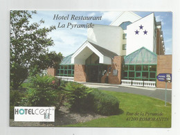 41 Romorantin Hotel Restaurant Rue De La Pyramide Carte Double Pub - Romorantin