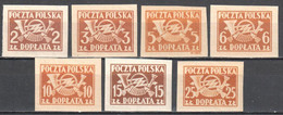 Poland 1946 - Postage Due - Mi.104-13B- 7v - MNH(**) - Postage Due