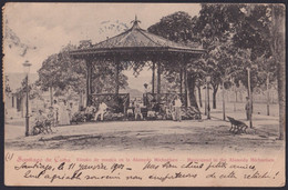 Delcampe - POS-1722 CUBA 1902 RARE POSTCARD SANTIAGO DE CUBA MUSICSTAND MICHELSEN STREET. - Kuba
