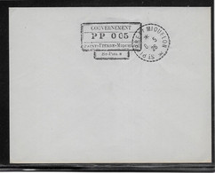 St Pierre Et Miquelon Cachet PP 005 - Oblitéré 6-5-1926 (en Service 2 Heures) - Enveloppe - TB Et Rare - Cartas & Documentos