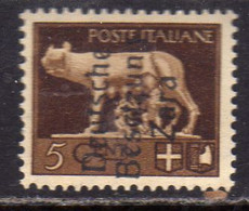 ZARA OCCUPAZIONE TEDESCA 1943 ITALY OVERPRINTED  SOPRASTAMPATO ITALIA CENT. 5c MNH - Duitse Bez.: Zara