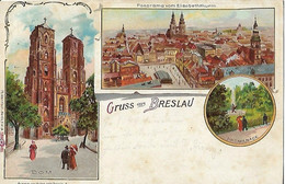 BRESLAU - LITHO - Panorama Vom Elisabeththurm - Dom - Promenade - Künstlerkarte -  1899 Gelaufen - Schlesien