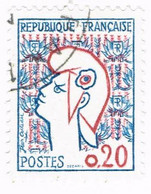 France, N° 1282 Obl.  - Type Marianne De Cocteau - 1961 Maríanne De Cocteau