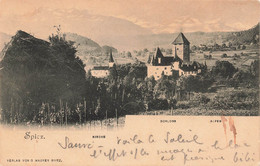 Spiez Kirche Schloss Alpen 1904 - Spiez