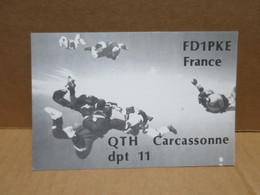 CARCASSONNE (11) Carte Radio Amateur Parachutistes - Carcassonne