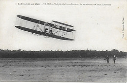 Sarthe - Aviation - Aviateur Wilbur Wright Vole à Une Hauteur De 20 Metres Au Camp D'Auvours Photo Bouveret Le Mans - Airmen, Fliers