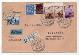 1937. KINGDOM OF YUGOSLAVIA,SERBIA,BELGRADE TO BUDAPEST,HUNGARY,AIRMAIL REGISTERED COVER - Airmail