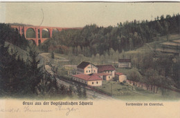 A3417) GRUSS Aus Der VOGTLÄNDISCHEN SCHWEIZ - BARTHMÜHLE Im Elsterthal - Bahnstrecke Brücke Hochglanz 1904 ! - Vogtland