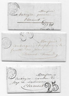 Département De L'Allier Cad Le Donjon Type 14 Et Type 15 Taxe 25 Et 30 - 1849-1876: Periodo Clásico
