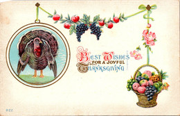 Thanksgiving Greetings With Turkey 1912 - Giorno Del Ringraziamento