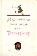 Thanksgiving Greetings With Turkey 1914 - Giorno Del Ringraziamento