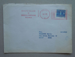 Italy 1978 Cover EMA METER With Italy Revenue Stamp Mi-Nr. 14 / 110L Blu Local Private (34626) - Fiscales