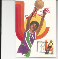 United States 1984 Olympics Basketball Maxim Card Autographed By Bobby Knight Head Coach - Cartas Máxima