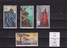CINA - 1963 N°744-747-749-752 USED - Used Stamps