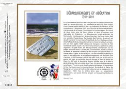 ✅ " DEBARQUEMENTS ET LIBERATION " Sur Feuillet CEF N°té En SOIE De 2004 N° YT 3675 Parfait état FDC - WW2