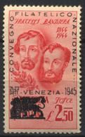 Italia, 1945, Convegno Filatelico Nazionale Venezia, Fratelli Bandiera 2,50 L. Soprastampato, Nuovo - Autres & Non Classés