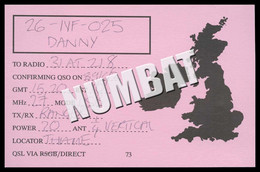 QSL CARD CB RADIO - UNITED KINGDOM - CB-Funk