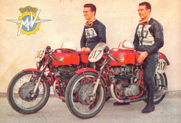 2498"MV AGUSTA-GIRO MOTOCICLISTICO D'ITALIA -  PILOTI- R.VENTURI  G.MILANI  1957" - Sport Moto