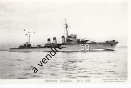 SIMOUN, 58 , Torpilleur, 15-11-1932 - Oorlog