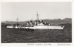 SIMOUN, 3,  Torpilleur, 6-12-1938 - Guerra