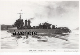 SIMOUN, T 782,  Torpilleur, 11-10-1945 - Guerra