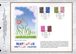 ✅ (Faciale > 5.20 €) " MARIANNE NOUVELLES VALEURS " Sur Feuillet CEF N°té De 2005. N° YT 3754 à 3759 FDC - 2004-2008 Marianne (Lamouche)