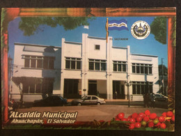 Postcard El Salvador, Alcaldia Ahuachapan 2013 (  Firefighter Car Stamps ) - El Salvador