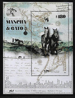 ARGENTINA AÑO 2019 - TRAVESIA  ARGENTINA - WASHINGTON A CABALLO - Mancha & Gato. Caballos Criollos. Mapa. Montañas. - Unused Stamps