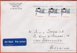 CANADA - 2006 - 3 X 50c Christmas - Viaggiata Da Toronto Per Brussels, Belgium - Brieven En Documenten
