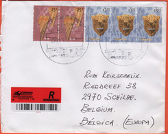 ARGENTINA - 2007 - 2 X Siku + 3 X Cultura Chané - Registered - Medium Envelope - Viaggiata Da Buenos Aires Per Schilde, - Briefe U. Dokumente