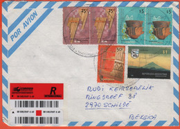 ARGENTINA - 2008 - 2 X Siku + 2 X Cultura Belén + Cultura Mapuche + Volcan Lanin - Registered - Medium Envelope - Viaggi - Briefe U. Dokumente