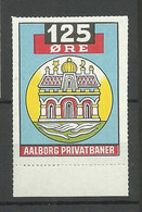 DENMARK Dänemark Railway Packet Stamp Eisenbahn Paketmarke Aalborg 125 öre MNH - Parcel Post