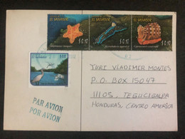 Postcard El Salvador, Torola Beach 2013 (  Sea Animals And Birds Stamps ) - El Salvador