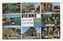 VIENNE EN 1962 - N° 37380 - MULTIVUES - PLIS VERTICAUX - FORMAT CPA VOYAGEE - Vienne