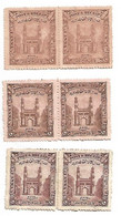 1854 ** HYDERABAD State 3 Different Shades ERROR Revenue British Indian Feudary  (**) India Inde Indien RARE - Hyderabad